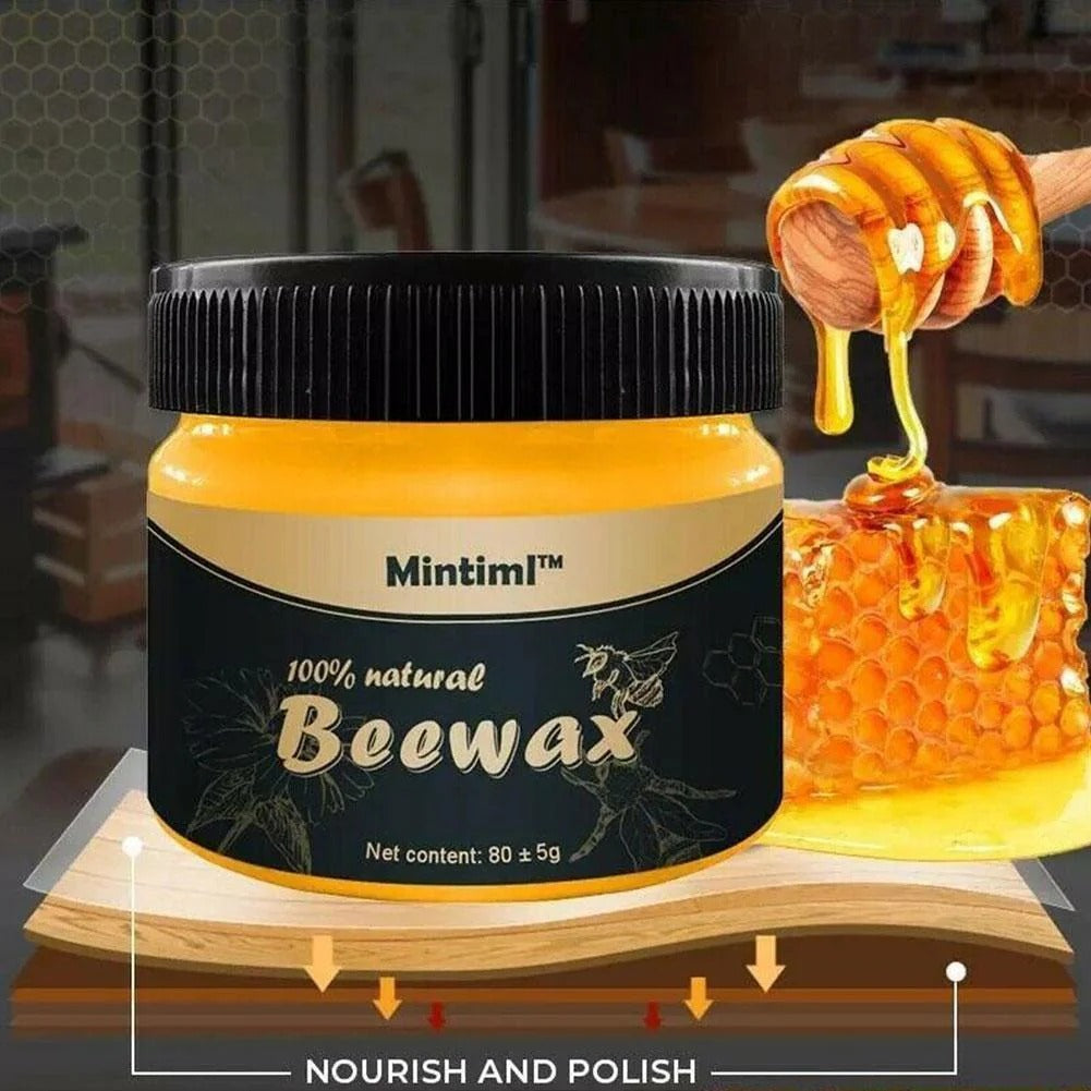 Mintiml Natural Beeswax Wood Polish | Multi‑Purpose Furniture Care | Restores & Protects